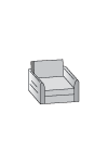 Кресло с подлокотниками Сатурно (кожа экстра)