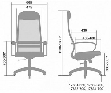 Кресло SU-B-8/подл.130/осн.001 (Черный)
